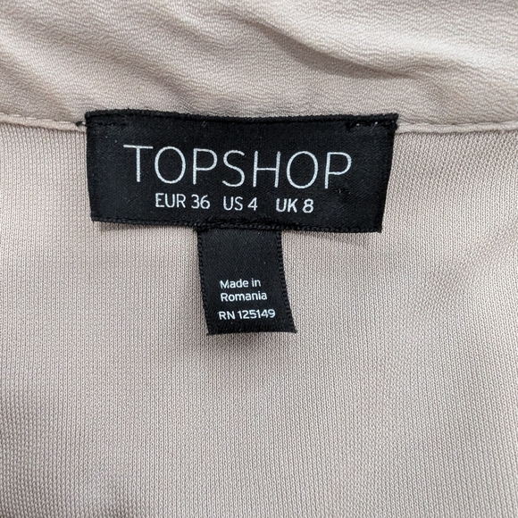 Topshop Women's two-tone sleeveless shift dress - Size 4 - Picture 3 of 5